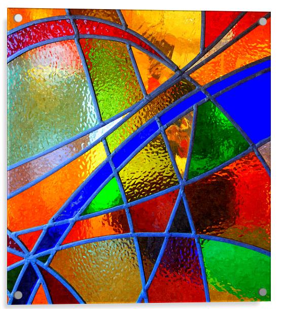 Stained Glass Window Acrylic by Paula Palmer canvas