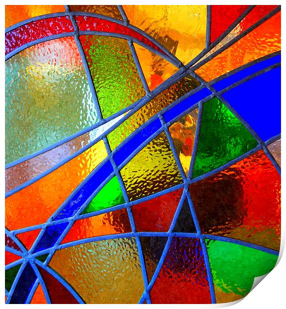 Stained Glass Window Print by Paula Palmer canvas