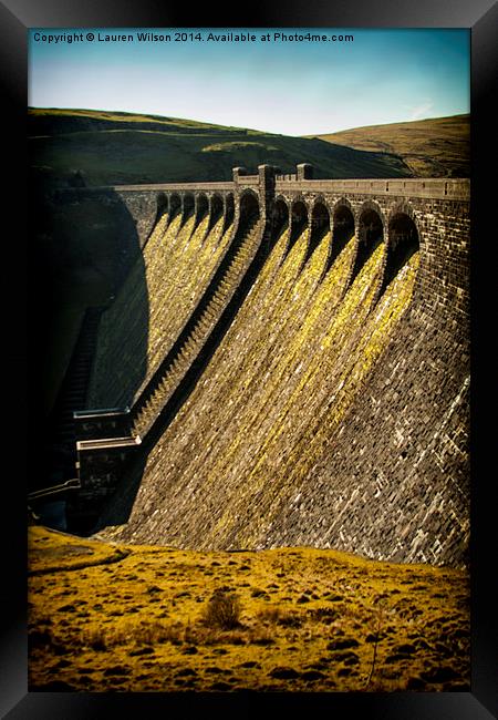 Elan Valley Dam Framed Print by Lauren Wilson