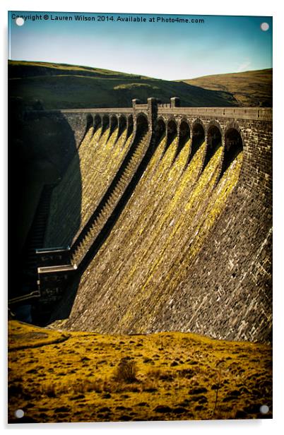 Elan Valley Dam Acrylic by Lauren Wilson