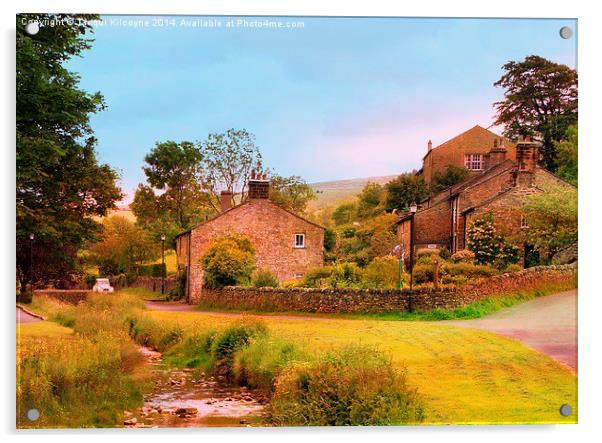 Downham, Lancashire. Acrylic by Jacqui Kilcoyne