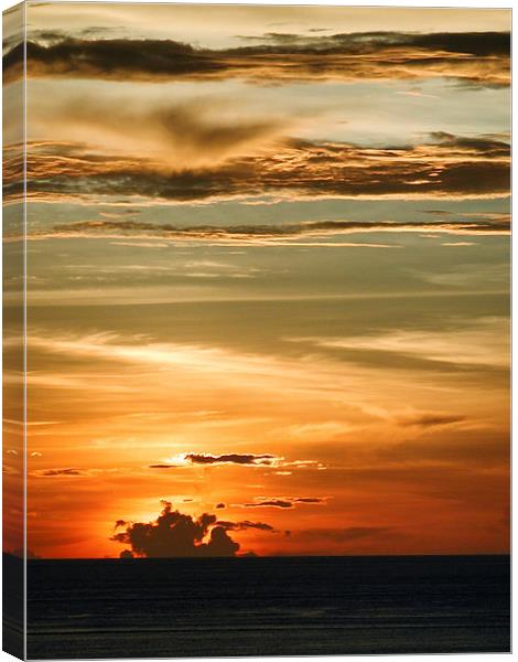 Caribbean sunset Canvas Print by Andreas Klatt
