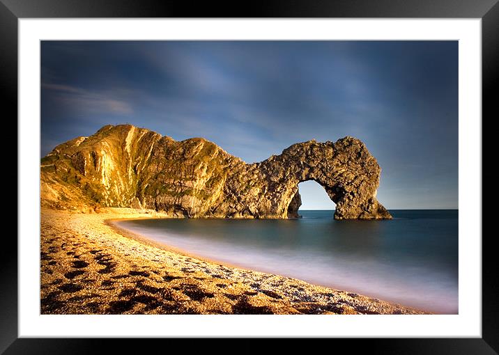 Durdle Door in colour Framed Mounted Print by Dave Hayward