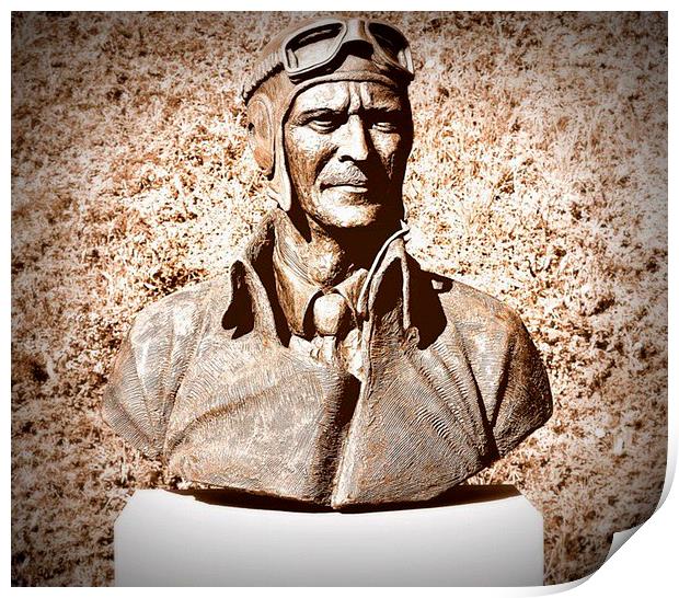 Air Chief Marshal bust. Print by Mark Franklin