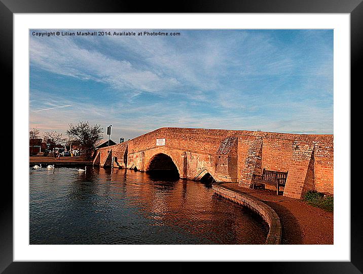 Medieval Bridge at Potters Higham Framed Mounted Print by Lilian Marshall