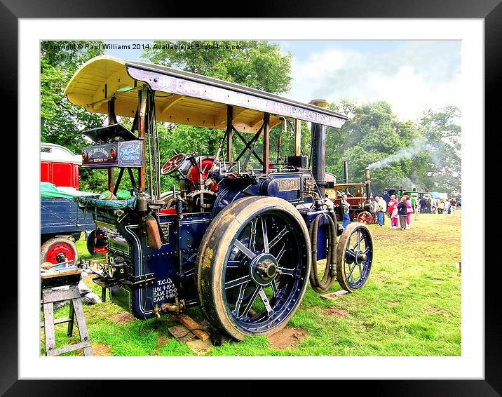 Blue Marshall Steam Tractor Framed Mounted Print by Paul Williams