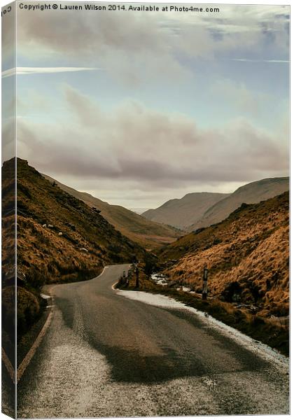 Road to Aber Canvas Print by Lauren Wilson
