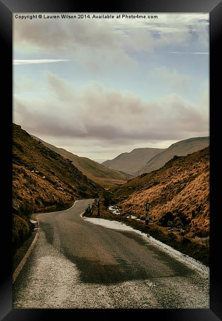 Road to Aber Framed Print by Lauren Wilson