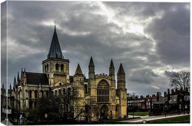 Rochester Cathedral Canvas Print by Stewart Nicolaou