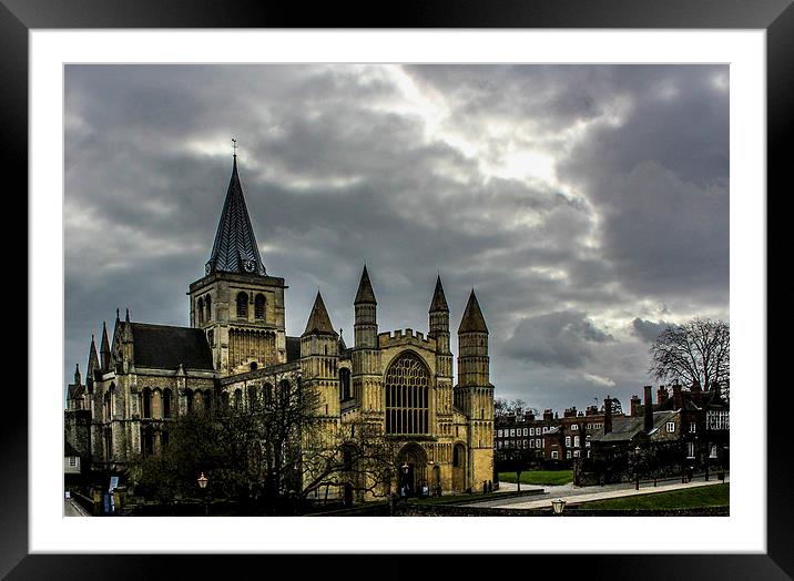 Rochester Cathedral Framed Mounted Print by Stewart Nicolaou