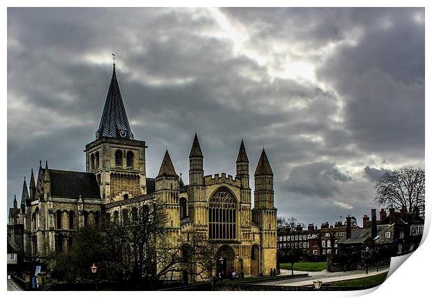 Rochester Cathedral Print by Stewart Nicolaou