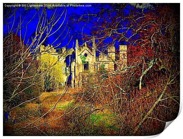Cambusnethan Priory , a Haunted Look Print by Bill Lighterness
