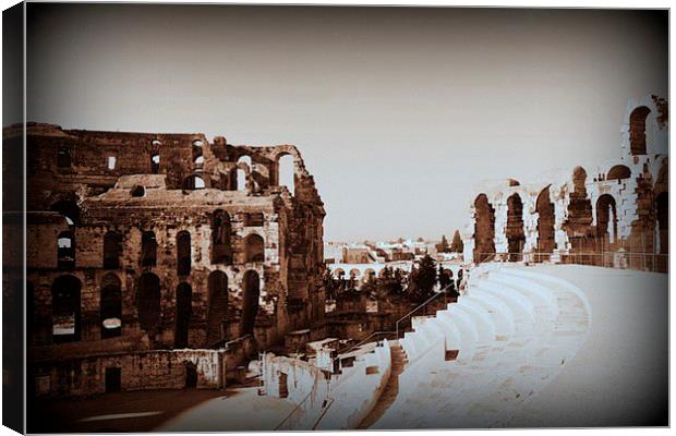 View from El Djem. Canvas Print by Mark Franklin