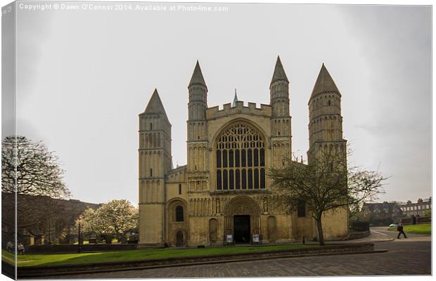 Rochester Cathedral Canvas Print by Dawn O'Connor