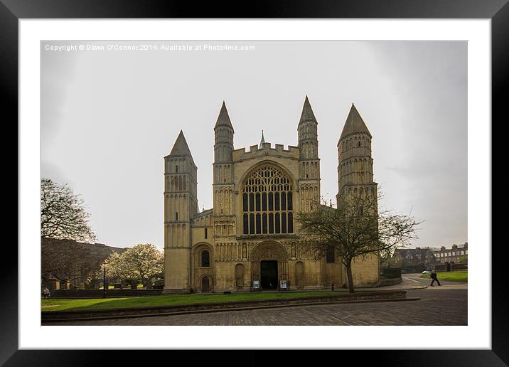 Rochester Cathedral Framed Mounted Print by Dawn O'Connor