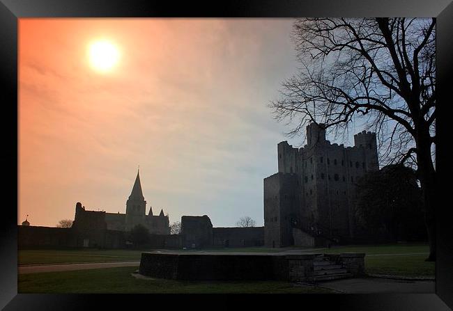 Rochester Castle in Medway, Kent Framed Print by Claire Colston