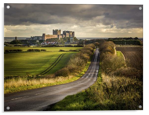 The Road to Bamburgh Acrylic by Brian Smith