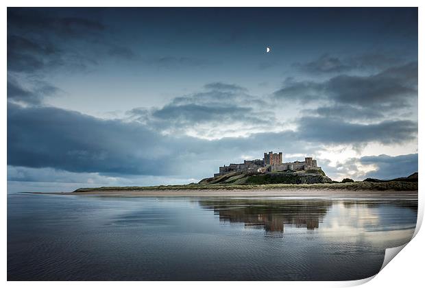 Bamburgh Castle Reflections Print by Brian Smith