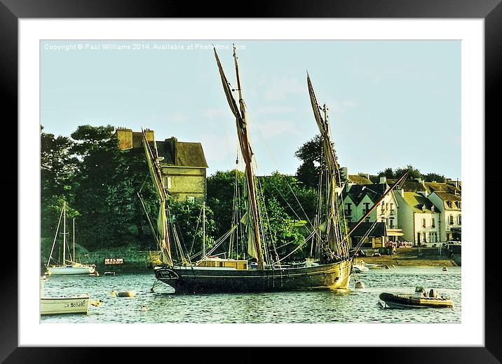 The Lugger ´Corentin´ Framed Mounted Print by Paul Williams