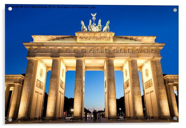 Brandenburg Gate Acrylic by Julie Woodhouse