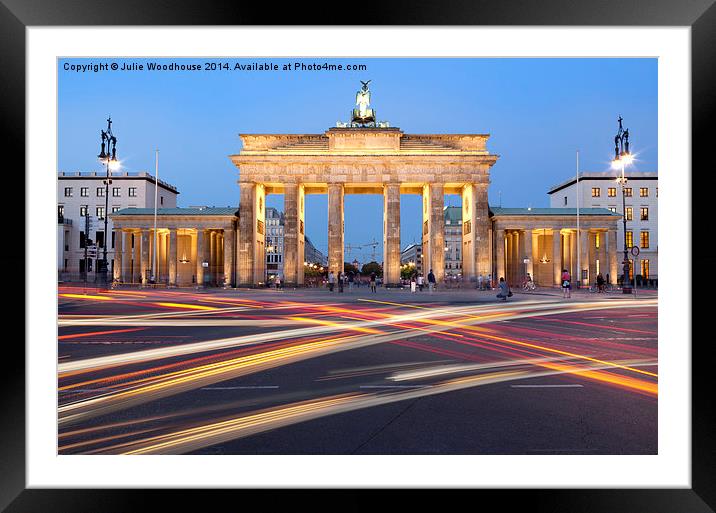 Brandenburg Gate Framed Mounted Print by Julie Woodhouse