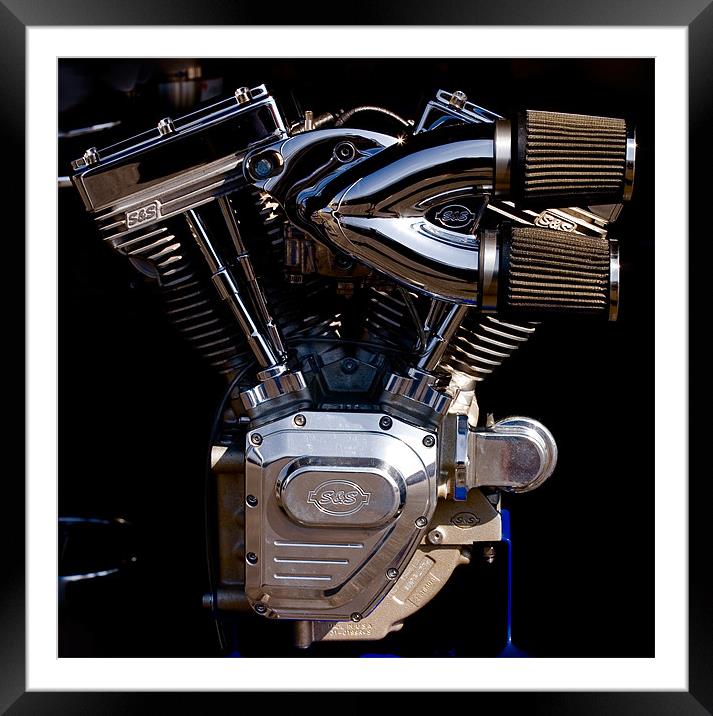 S And S V-Twin Framed Mounted Print by Thomas Grob