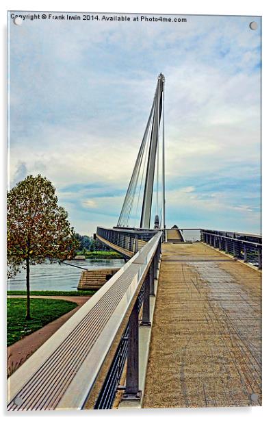 Passerelle pedestrian bridge in Kehl, Germany Acrylic by Frank Irwin