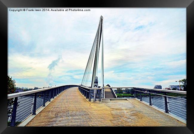 Passerelle pedestrian bridge in Kehl, Germany Framed Print by Frank Irwin