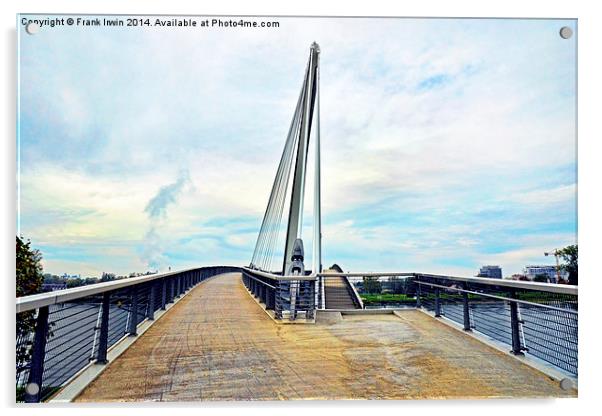 Passerelle pedestrian bridge in Kehl, Germany Acrylic by Frank Irwin