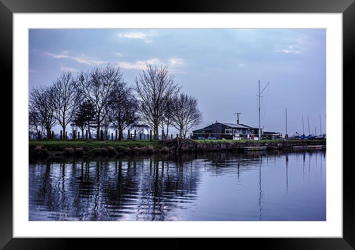 dusk at trent lock Framed Mounted Print by keith hannant