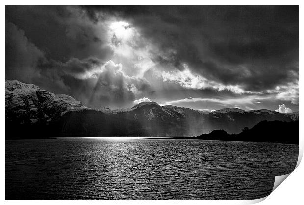 Storm Over Loch Duich Print by Jacqi Elmslie
