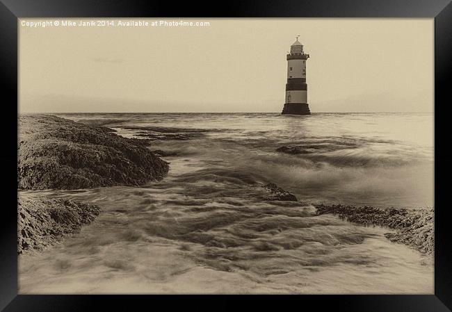 Penmon Lighthouse Framed Print by Mike Janik
