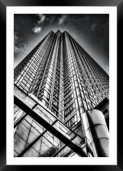 Canary Wharf Tower Framed Mounted Print by David Pyatt