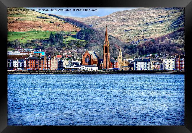 Largs Seafront Framed Print by Valerie Paterson