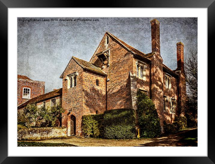 The Village School at Ewelme Framed Mounted Print by Ian Lewis