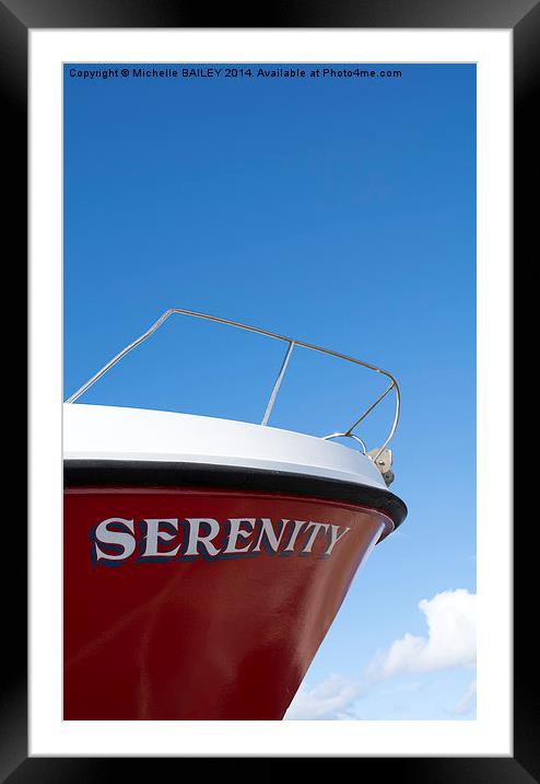 Serenity 1 Framed Mounted Print by Michelle BAILEY
