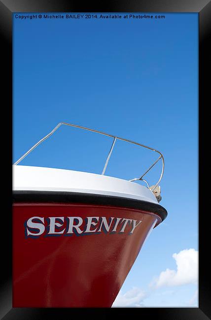 Serenity 1 Framed Print by Michelle BAILEY