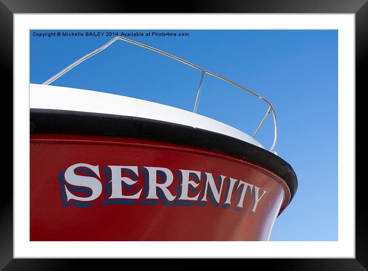 Serenity and blue skies Framed Mounted Print by Michelle BAILEY