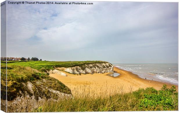 Botany bay from the cliff top Canvas Print by Thanet Photos
