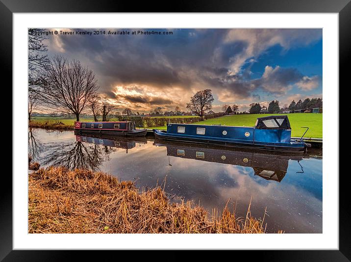 Ripon Canal Framed Mounted Print by Trevor Kersley RIP