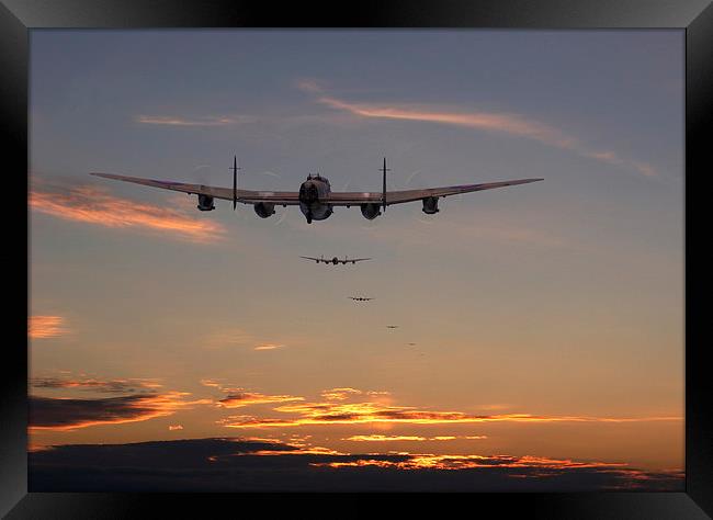 Lancaster - At the going down of the sun.. Framed Print by Pat Speirs