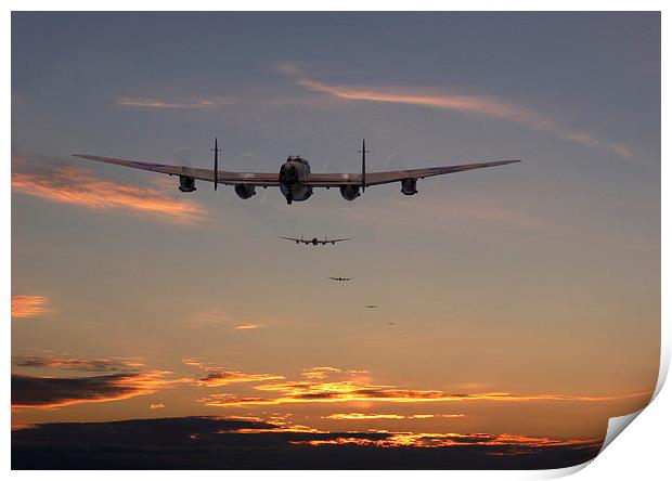Lancaster - At the going down of the sun.. Print by Pat Speirs
