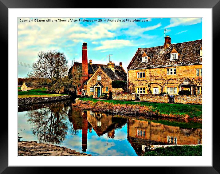 Picturesque Lower Slaughter Framed Mounted Print by Jason Williams