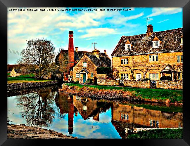 Picturesque Lower Slaughter Framed Print by Jason Williams