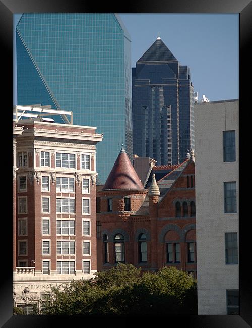 Multi generational Buildings in Dallas Texas Framed Print by Patti Barrett