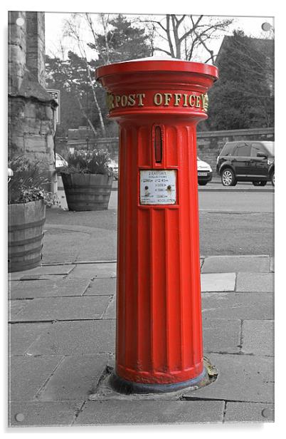 Victorian Post Box Acrylic by Tony Murtagh