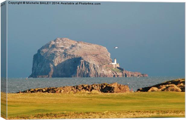 Bass Rock North Berwick Canvas Print by Michelle BAILEY