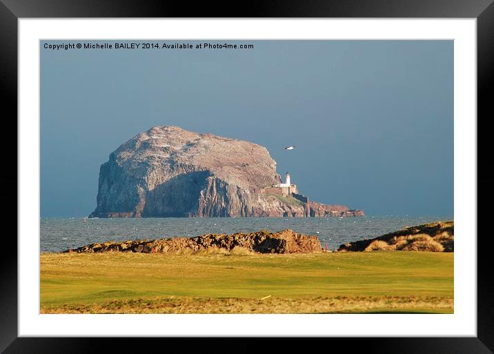 Bass Rock North Berwick Framed Mounted Print by Michelle BAILEY