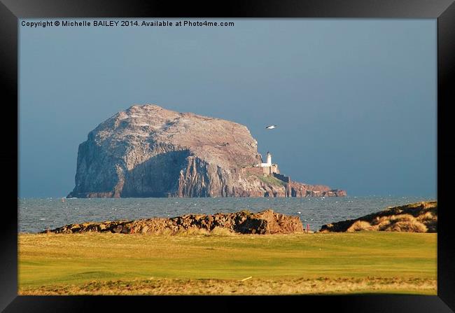 Bass Rock North Berwick Framed Print by Michelle BAILEY