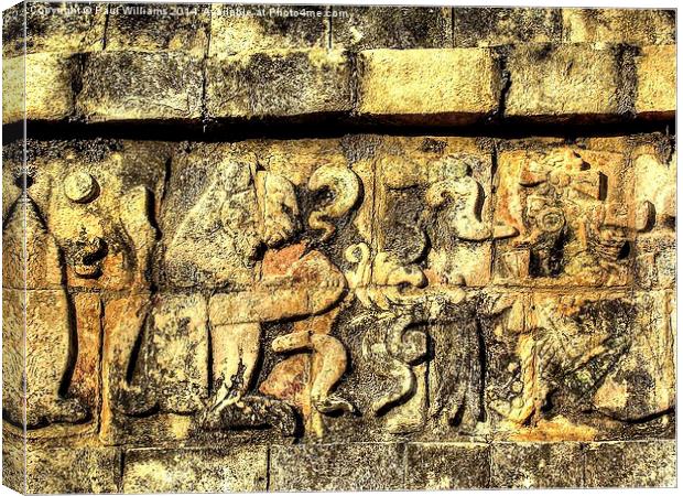 Mayan Hieroglyphics Canvas Print by Paul Williams